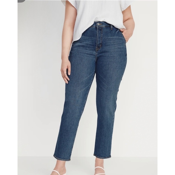 Old Navy Workwear Jeans‎ Extra High Waisted Sky Hi Straight Denim 8T New B1 - Picture 7 of 7